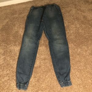 Copper Rivet Denim Joggers Size 32